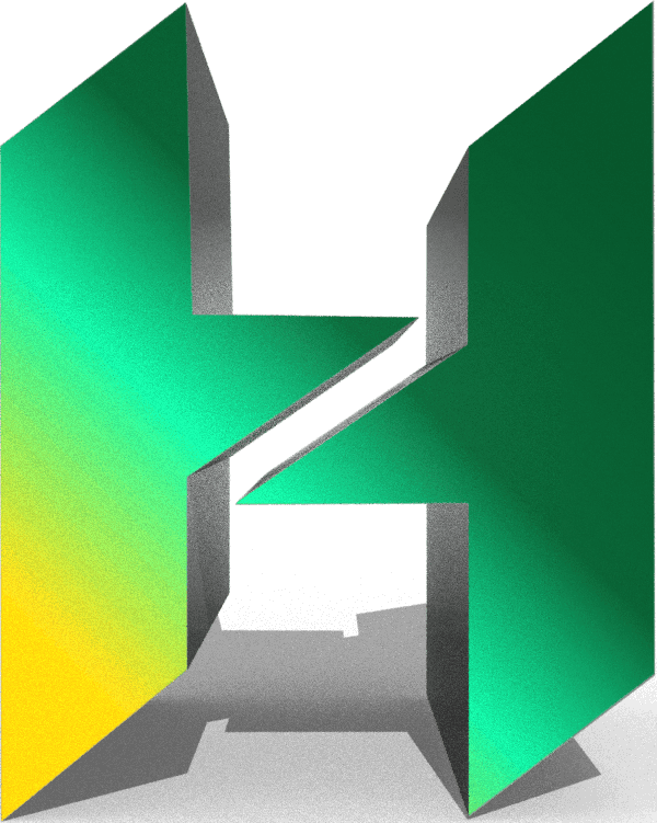 Símbolo da Helpcar em três dimensões